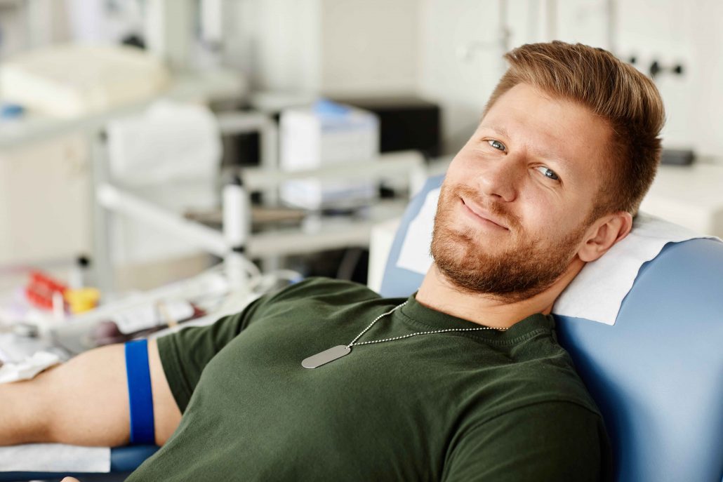 Military blood donation.