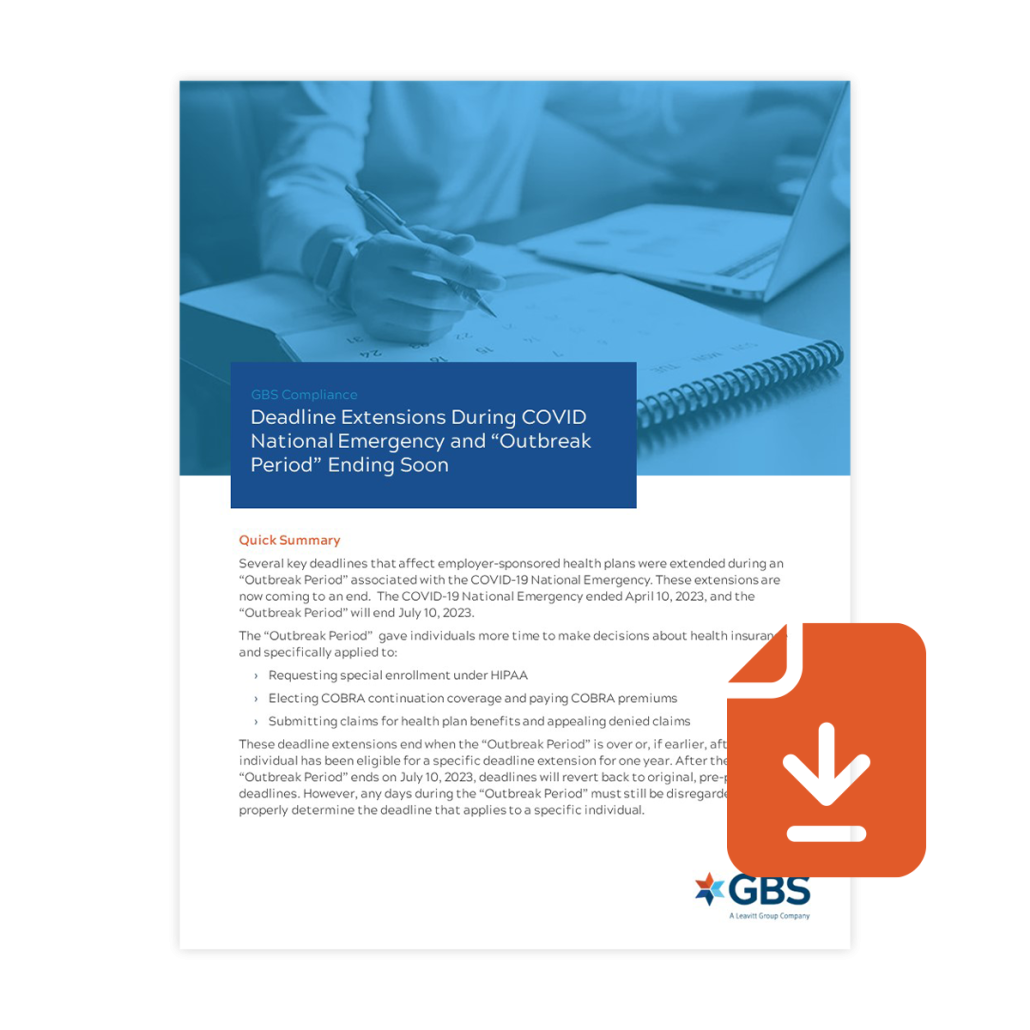Deadline Extensions During COVID National Emergency and “Outbreak Period” Ending Soon PDF download